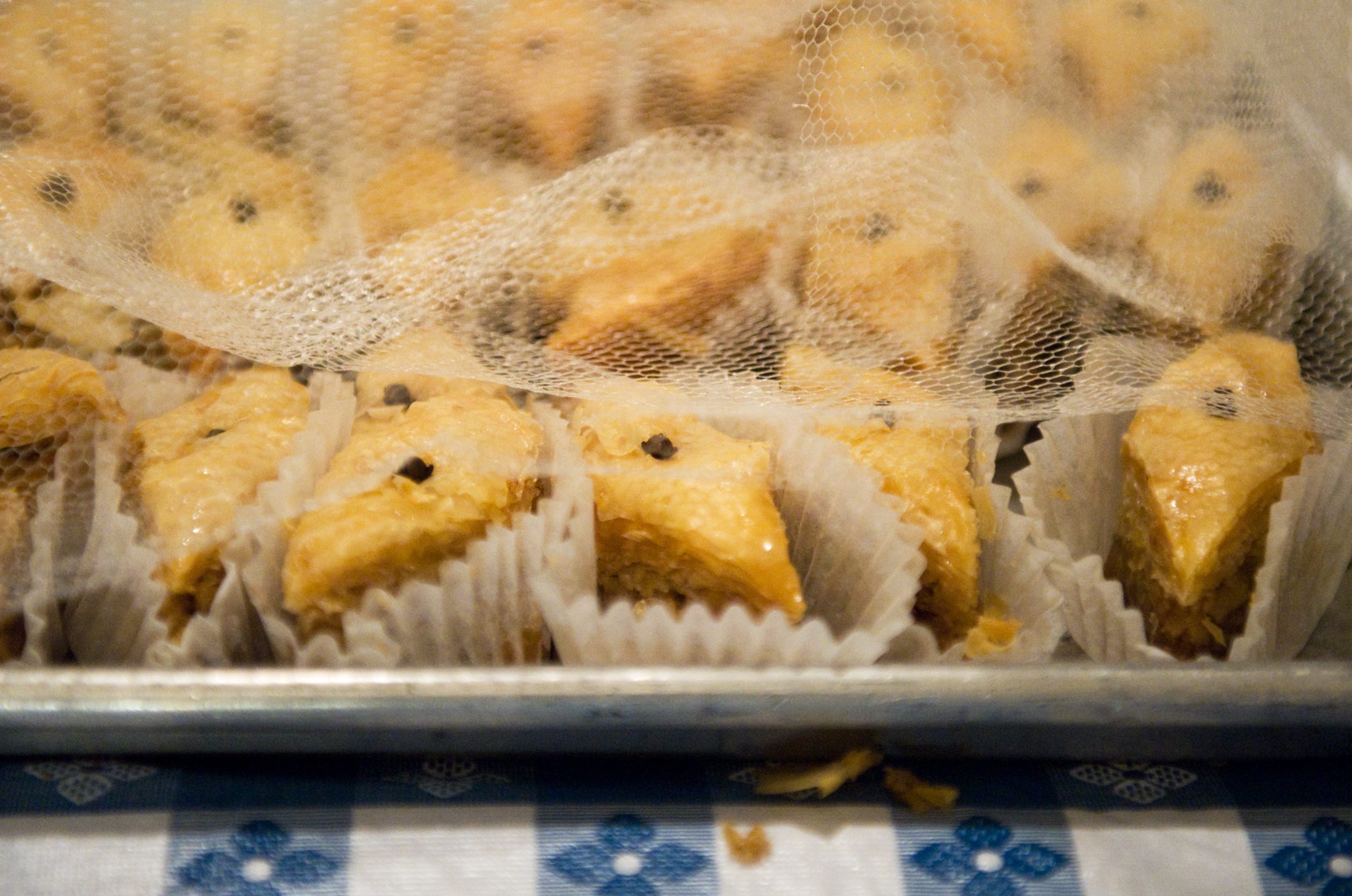 Baklava sits at a dessert-filled table. The 20th Annual Greek Festival was held at the Hellenic Center on September 11, 2010.