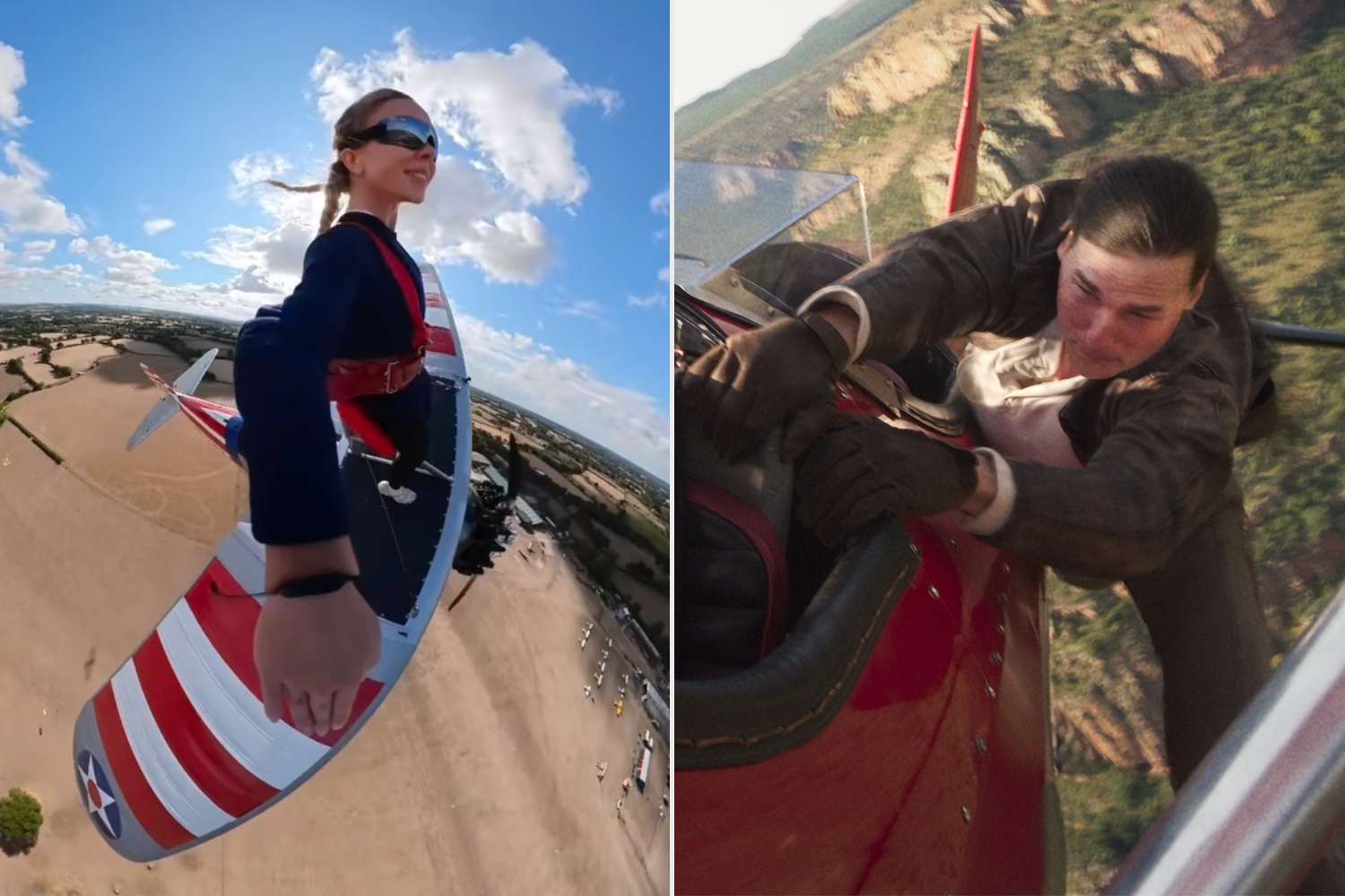 Sydney Sweeney tells Tom Cruise to ‘watch out' as she channels “Mission: Impossible ”in her own“ ”wing-walking stunt