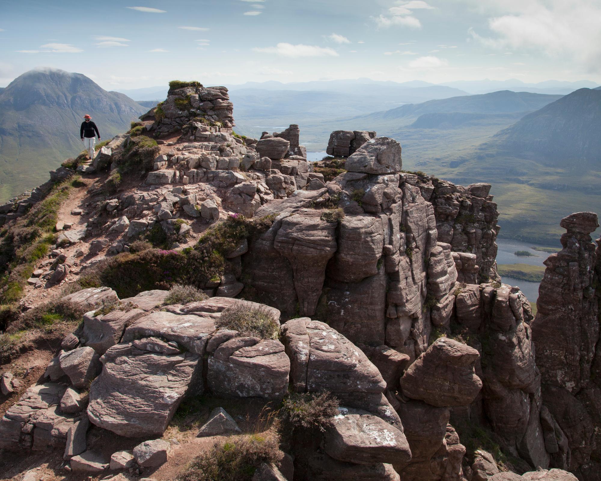 Volunteers repairing a mountain path in the Scottish Highlands