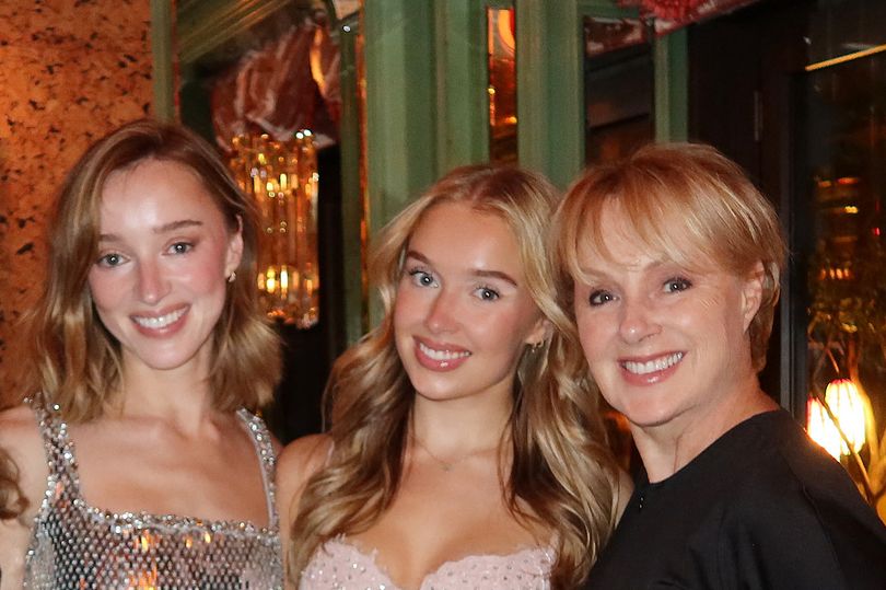 Phoebe Dynevor celebrates hen do in style with soap star mum and lookalike sister