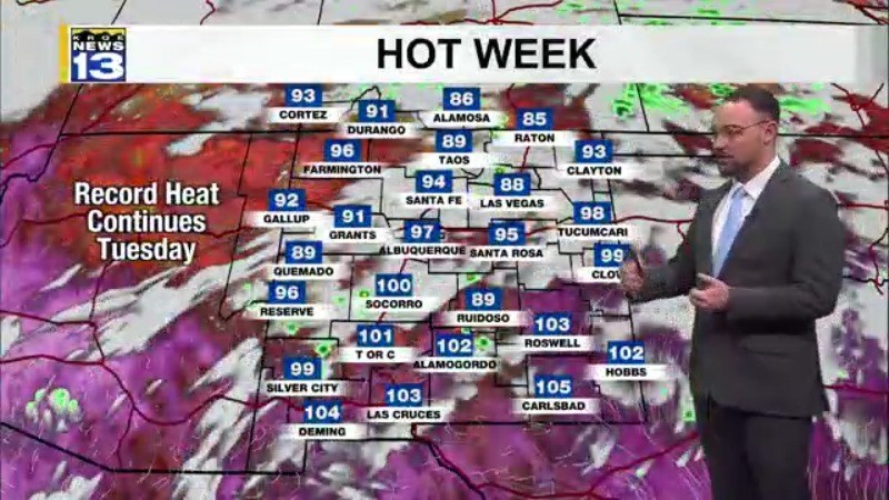 Record heat continues for large parts of New Mexico this week
