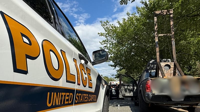 US police arrest driver transporting guillotine in truck in Washington Nathan Rennolds 0