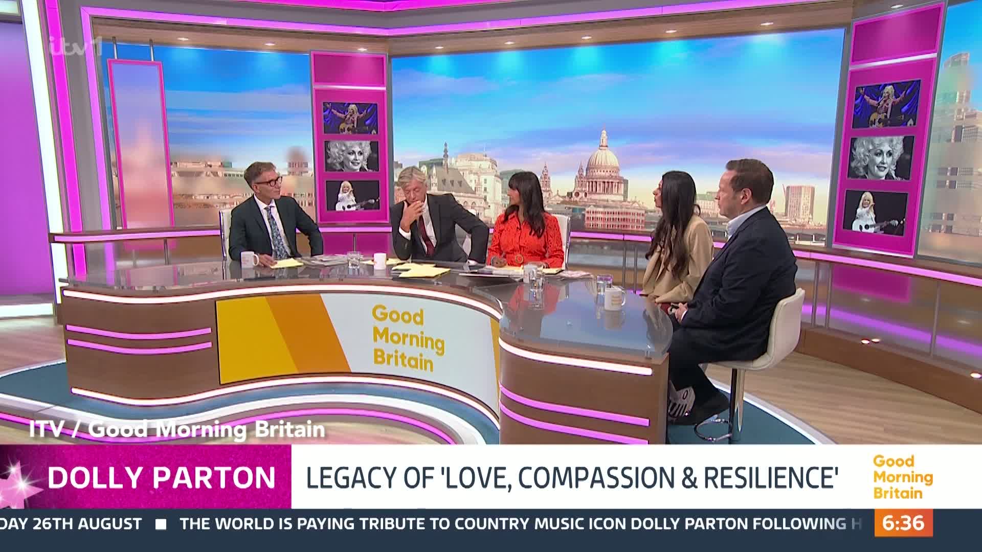GMB's Richard Madeley chokes back tears on air as he remembers Dolly Parton