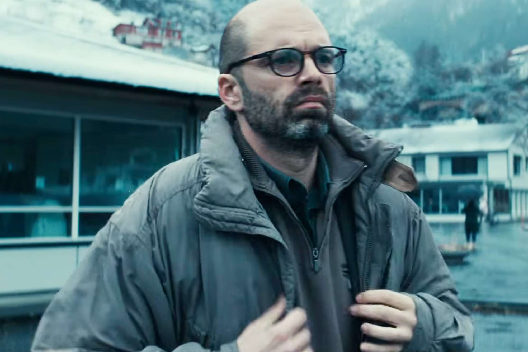 Sebastian Stan is bald as hell in “Fjord” trailer