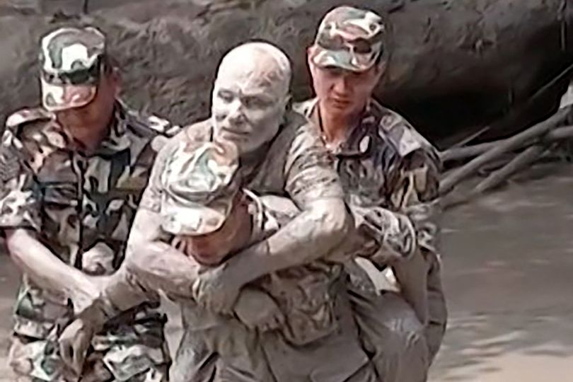 Incredible moment Nepali soldiers rescue survivors of flash floods as 384 remain missing