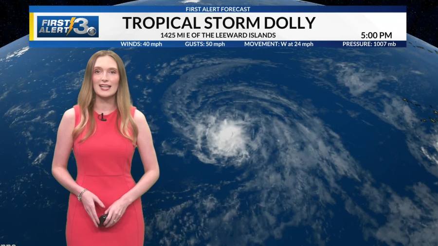 Tropical Storm Dolly forms in central Atlantic