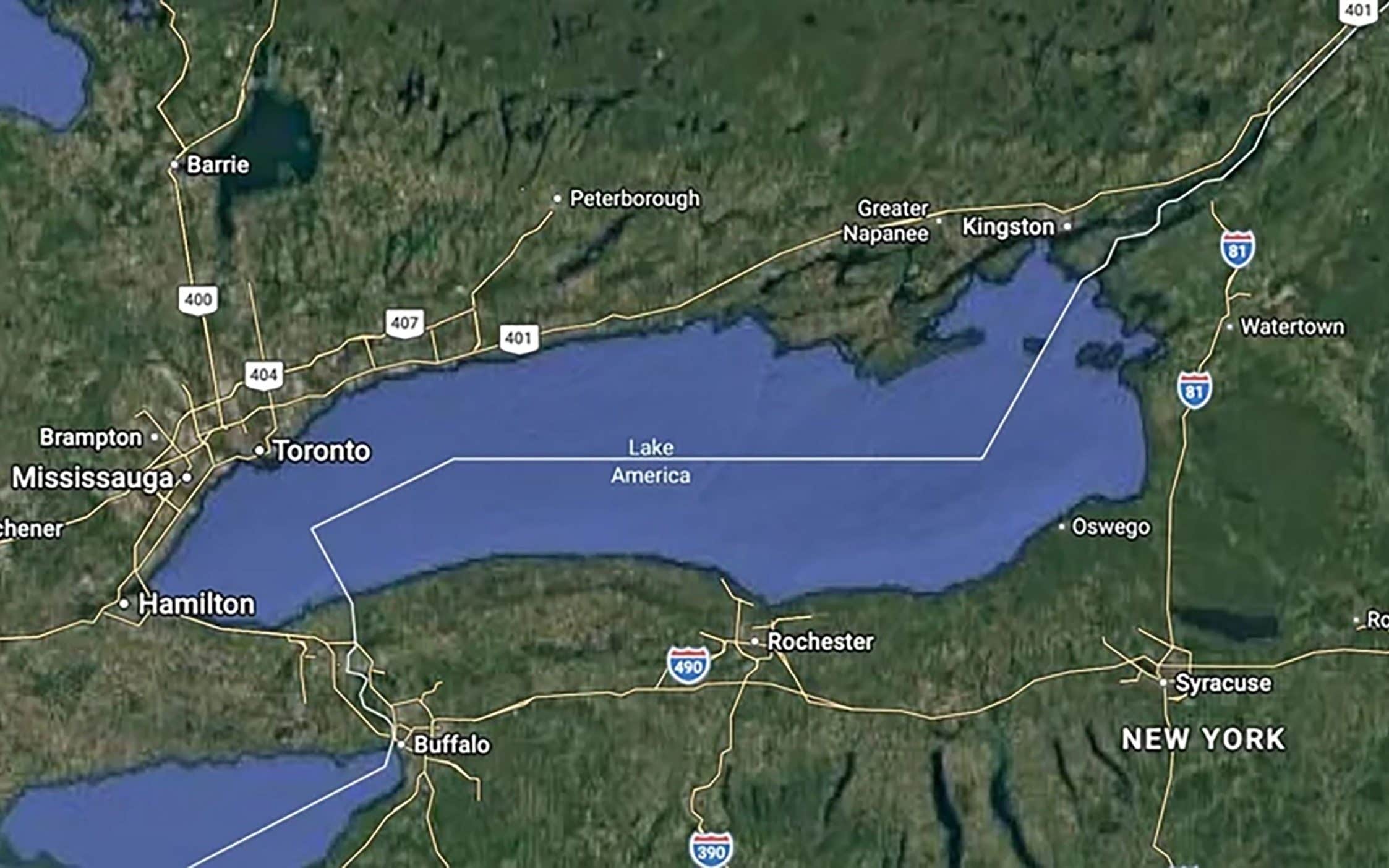 Google Maps renames Lake Ontario as ‘Lake America' after Trump row