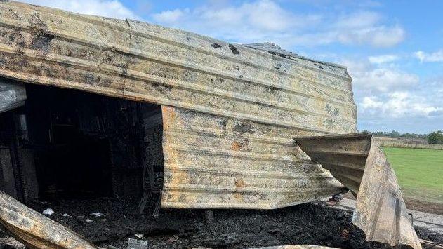 New Photo - Arson fear after cricket pavilion destroyed by fire