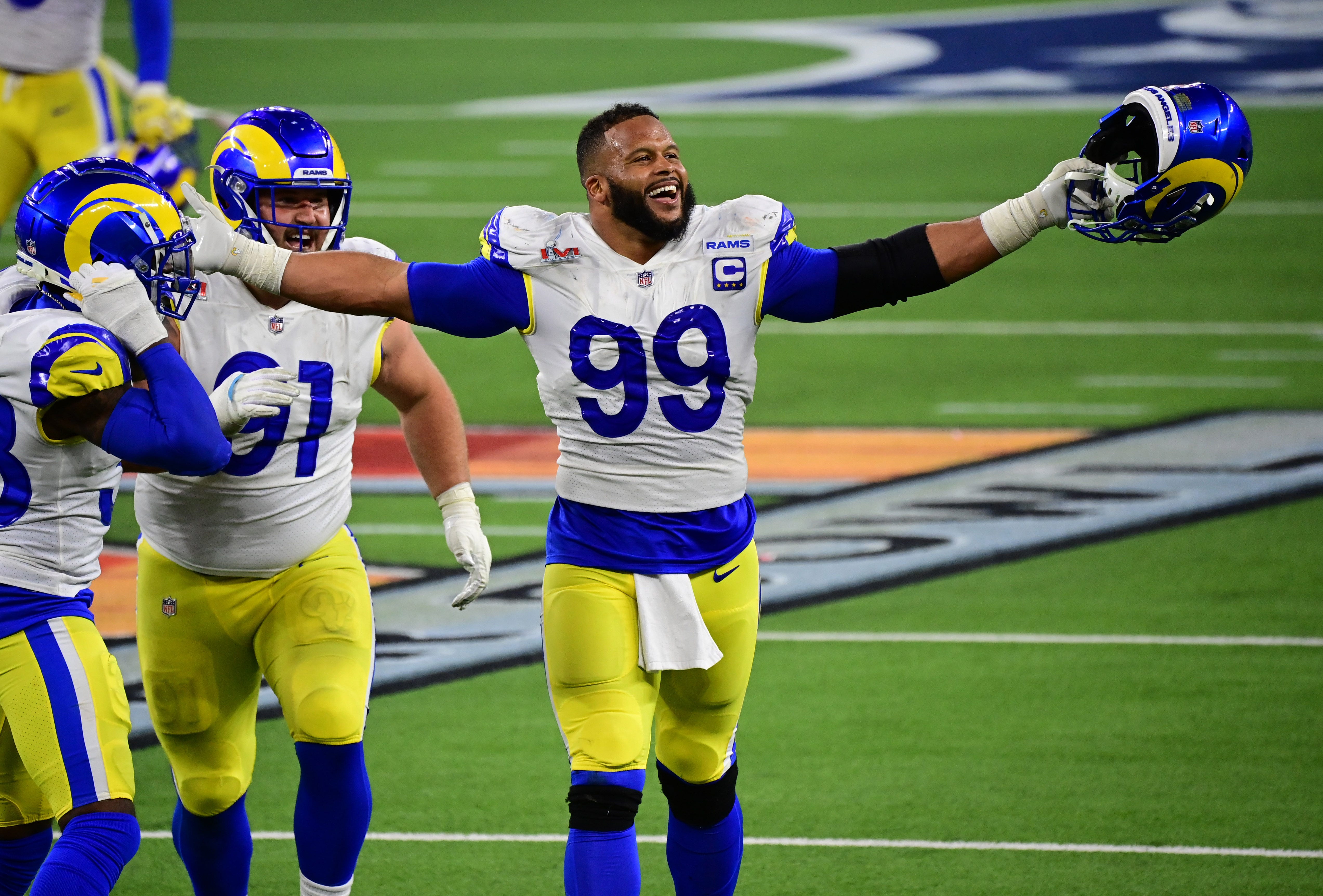 What year is Rams DT Aaron Donald now eligible for the Hall of Fame?