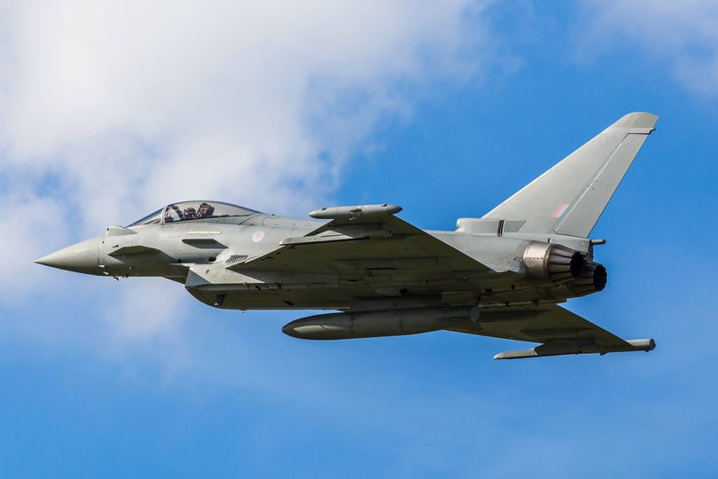 RAF Typhoon declares mid-air emergency above Scotland and now circling over the sea