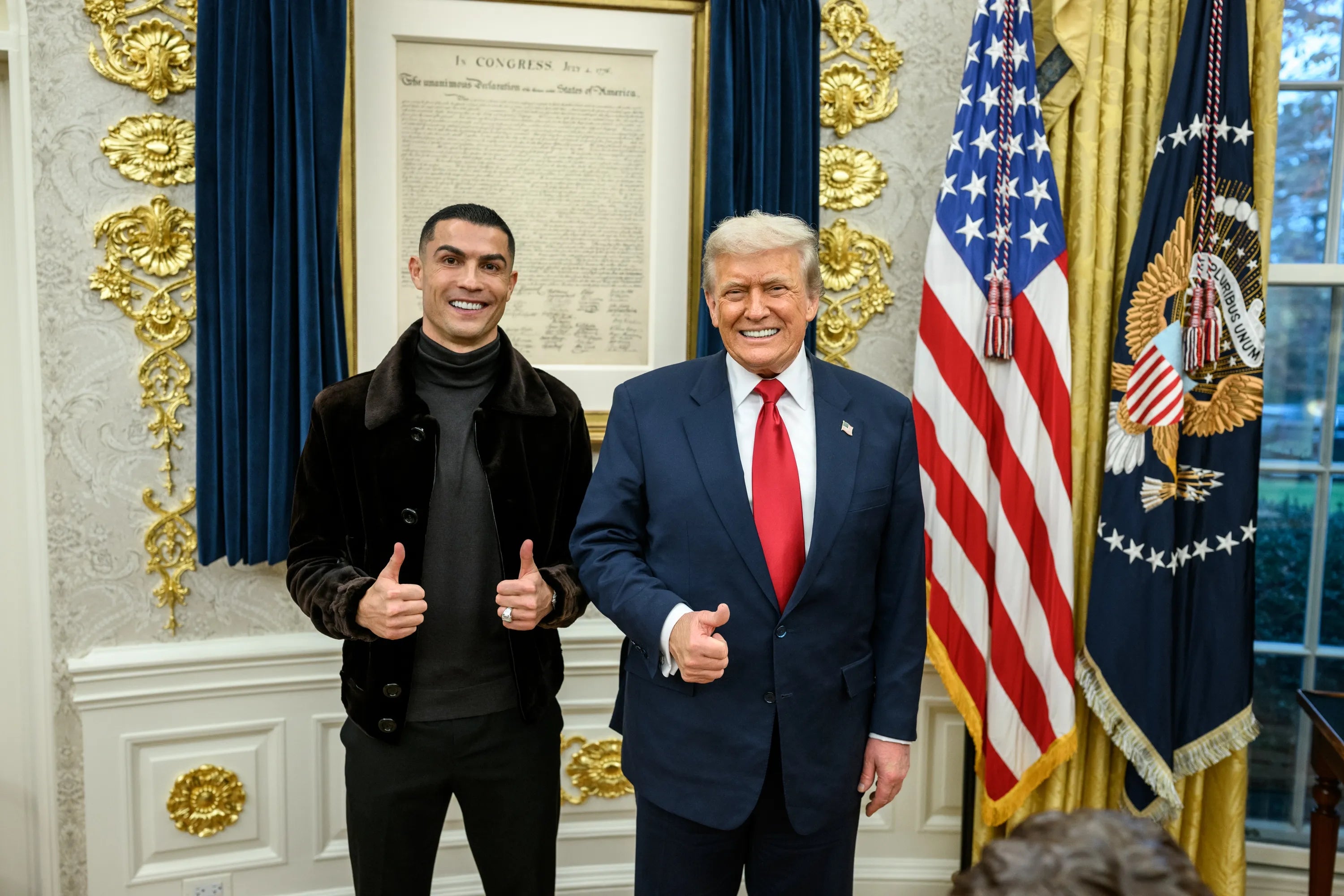 Cristiano Ronaldo with Trump