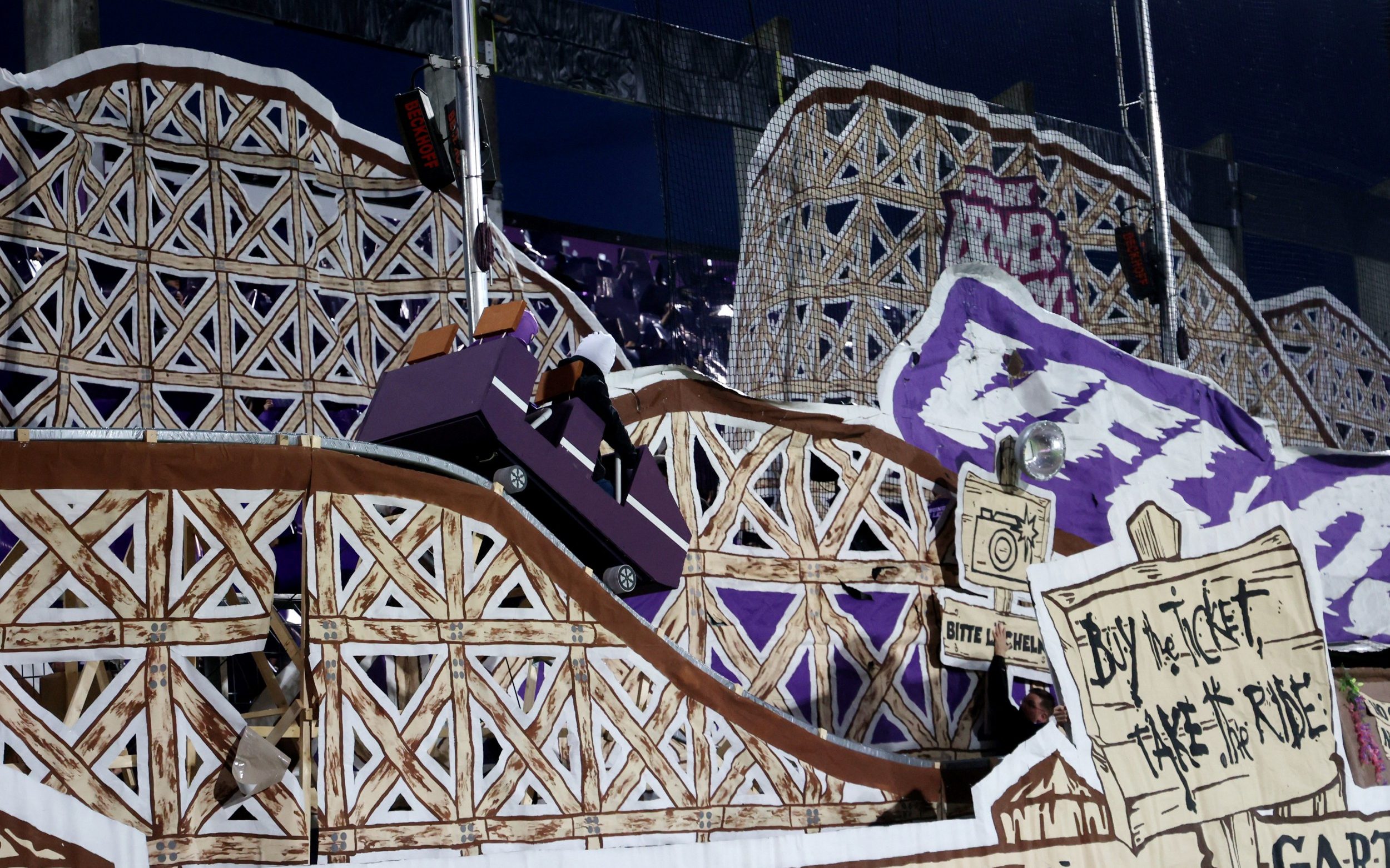 Watch: German fans create moving roller-coaster tifo