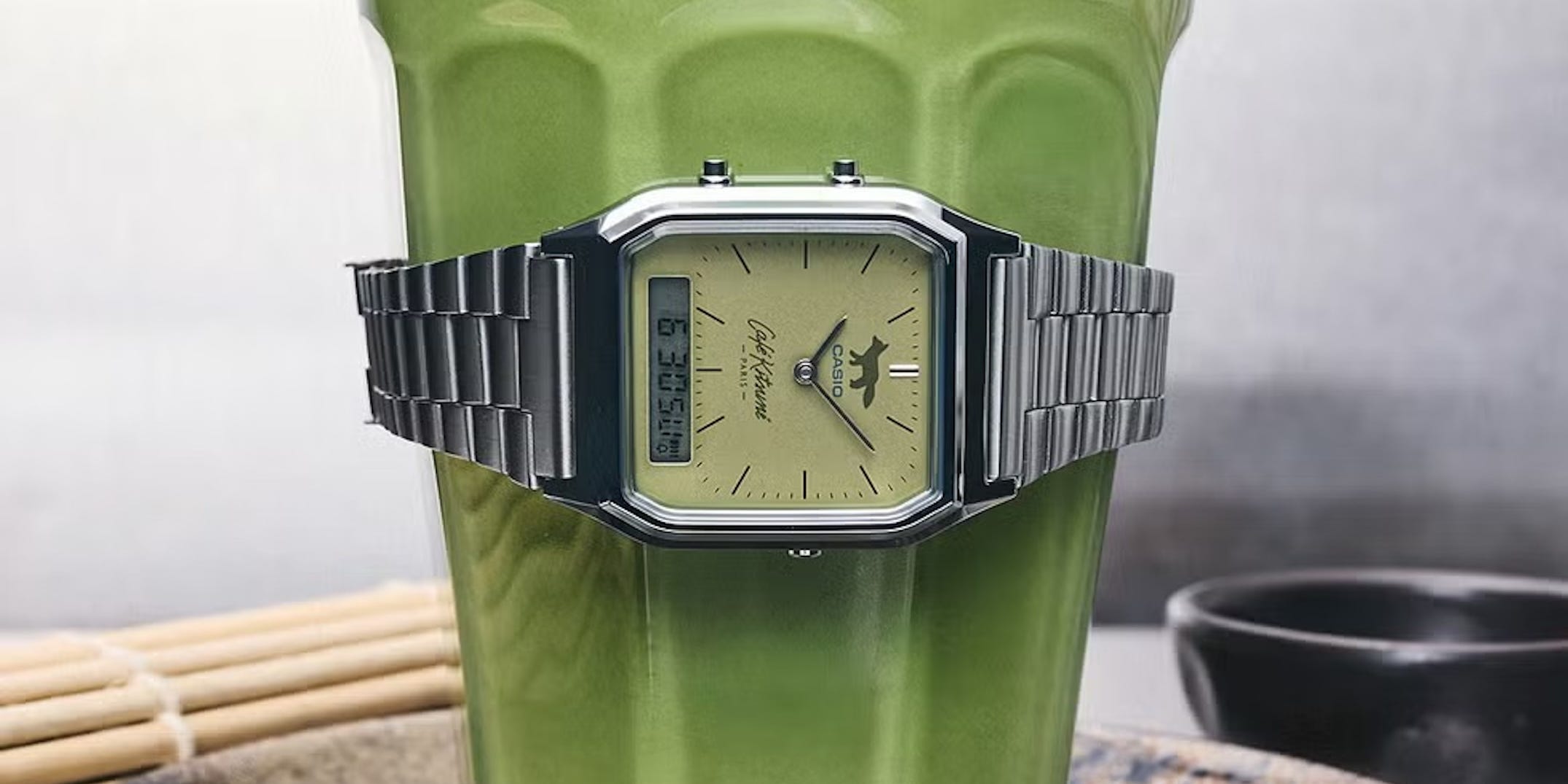Casio Just Made an Affordable Matcha-Green Watch With Café Kitsuné