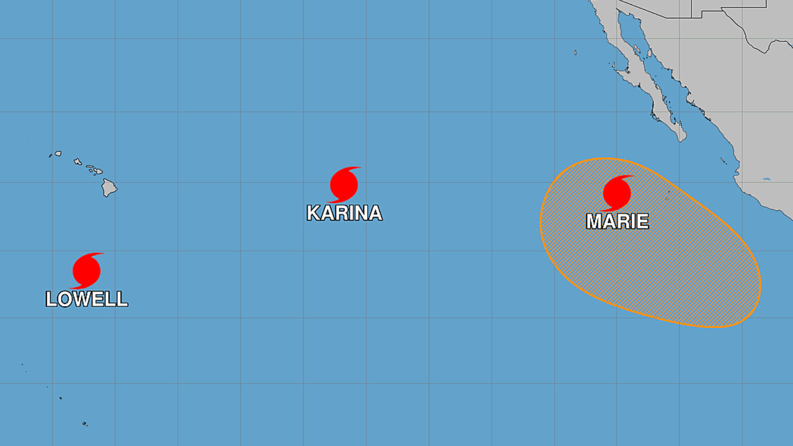 Three hurricanes are still churning in the Pacific, and a fourth may be on the way
