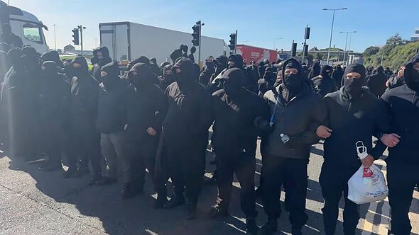 Terrified women 'trapped in cars' as masked protesters storm Dover gridlocking port