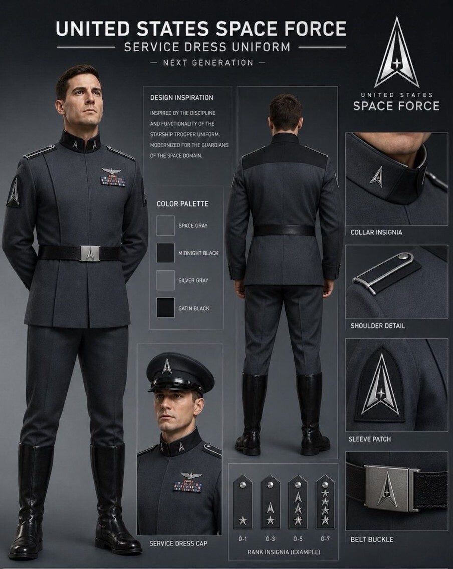 New Photo - Trump unveils Space Force uniform inspired by Nazi-aesthetic film