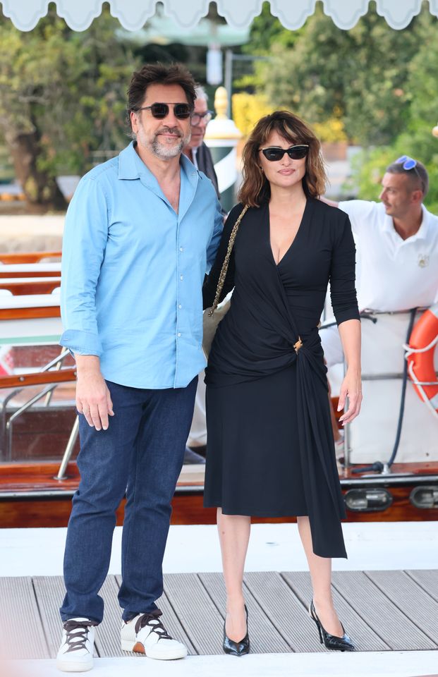 New Photo - Penélope Cruz Pairs Plunging LBD With $8,000 Earrings for Rare Appearance With Javier Bardem