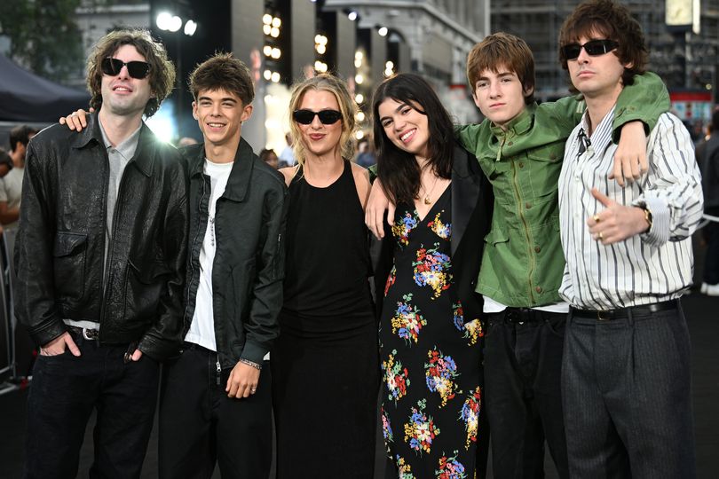 Liam and Noel Gallagher's lookalike kids take over carpet at launch of Oasis doc Don't Look Back In Anger