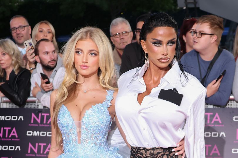 Katie Price and daughter Princess Andre pose together on National Television Awards red carpet