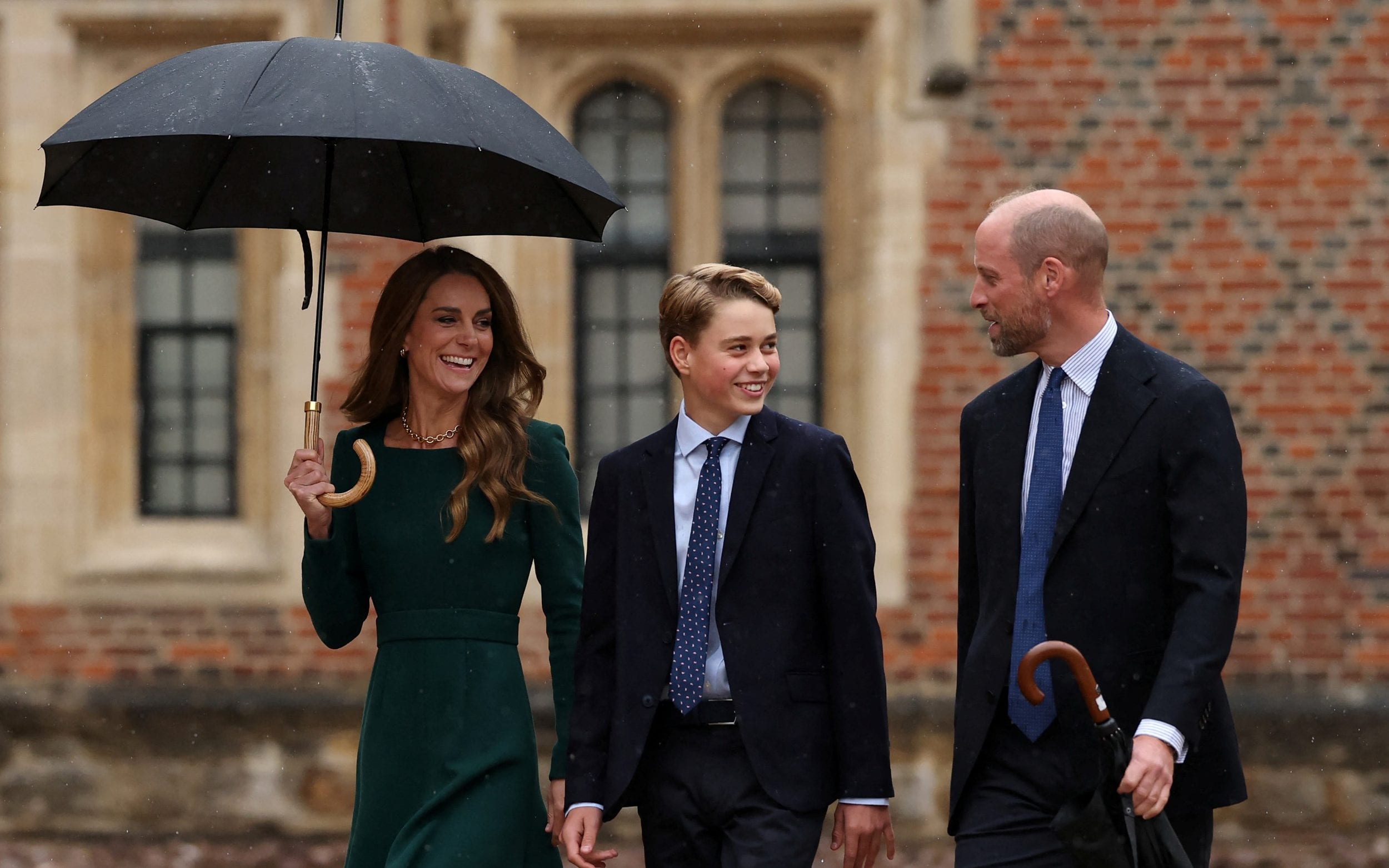 Prince George arrives for first day at Eton