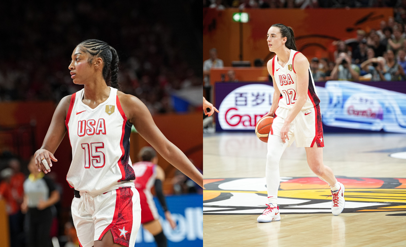 Caitlin Clark Gets A Surprise Dab From Angel Reese As Team USA Stars Share Brief Moment Away From The Court