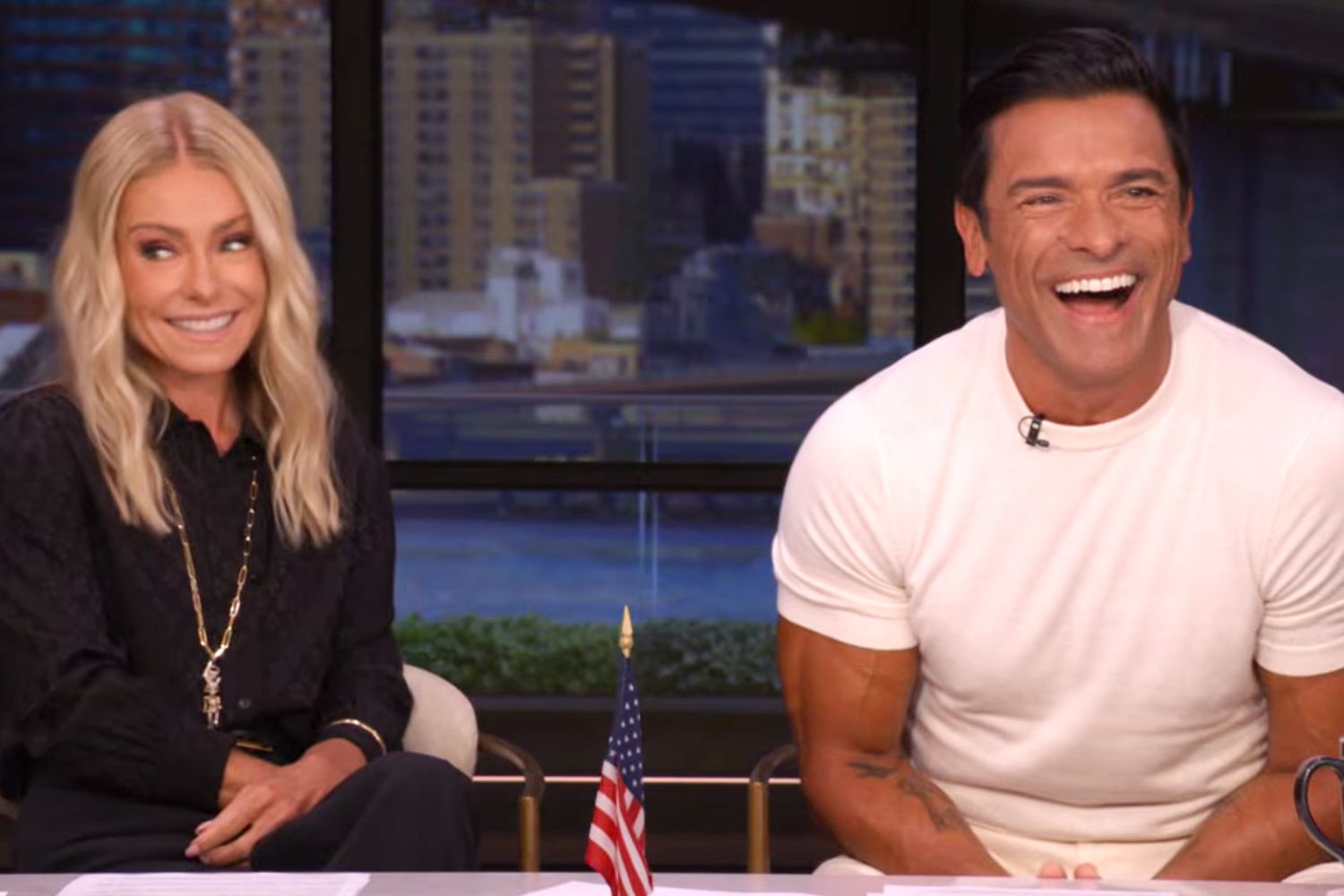 Kelly Ripa Jokes That Mark Consuelos’ Tight Shirt On-Air Might Cause ...