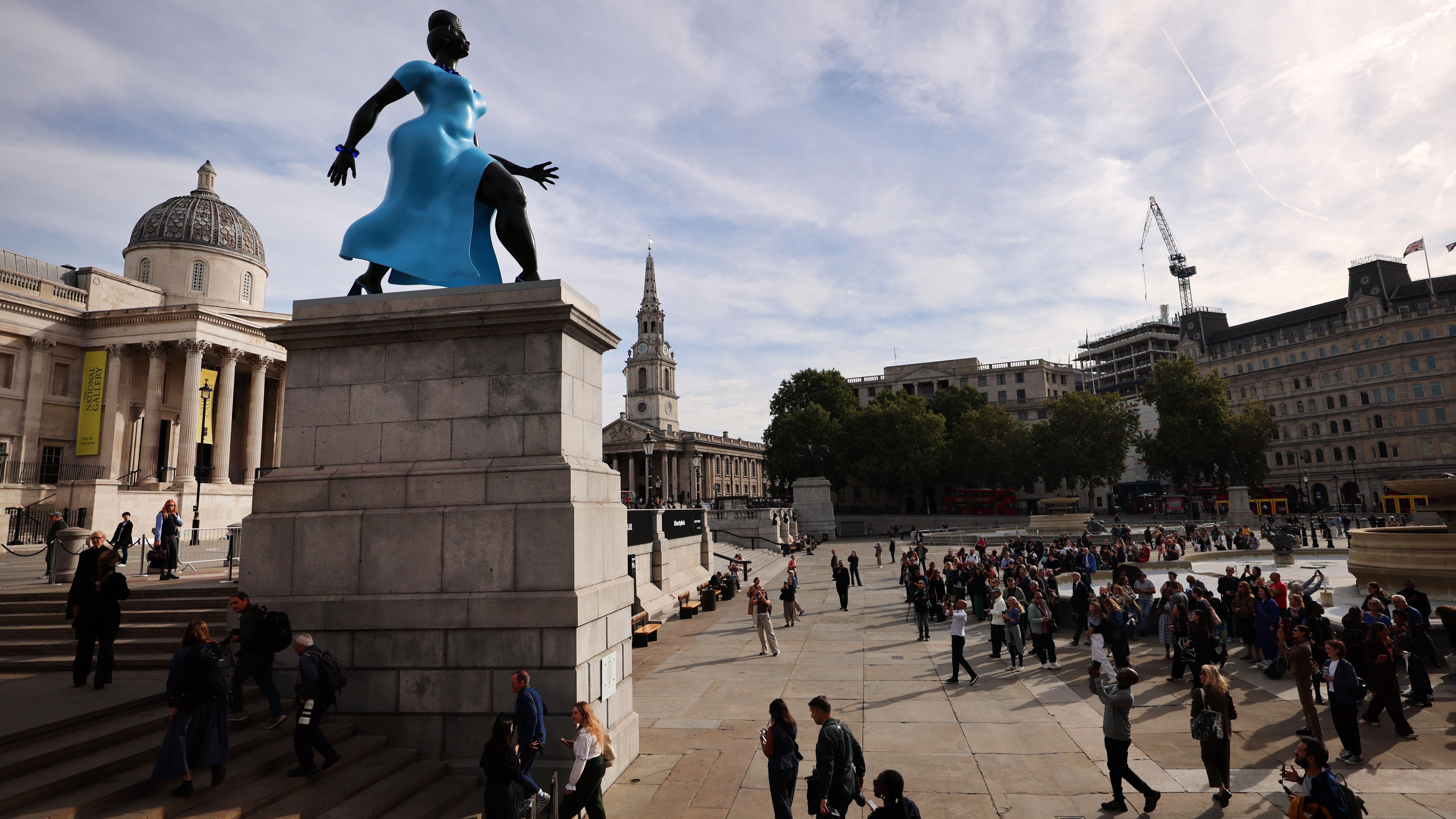 Everywoman Statue Unveiled In Trafalgar Square AOL
