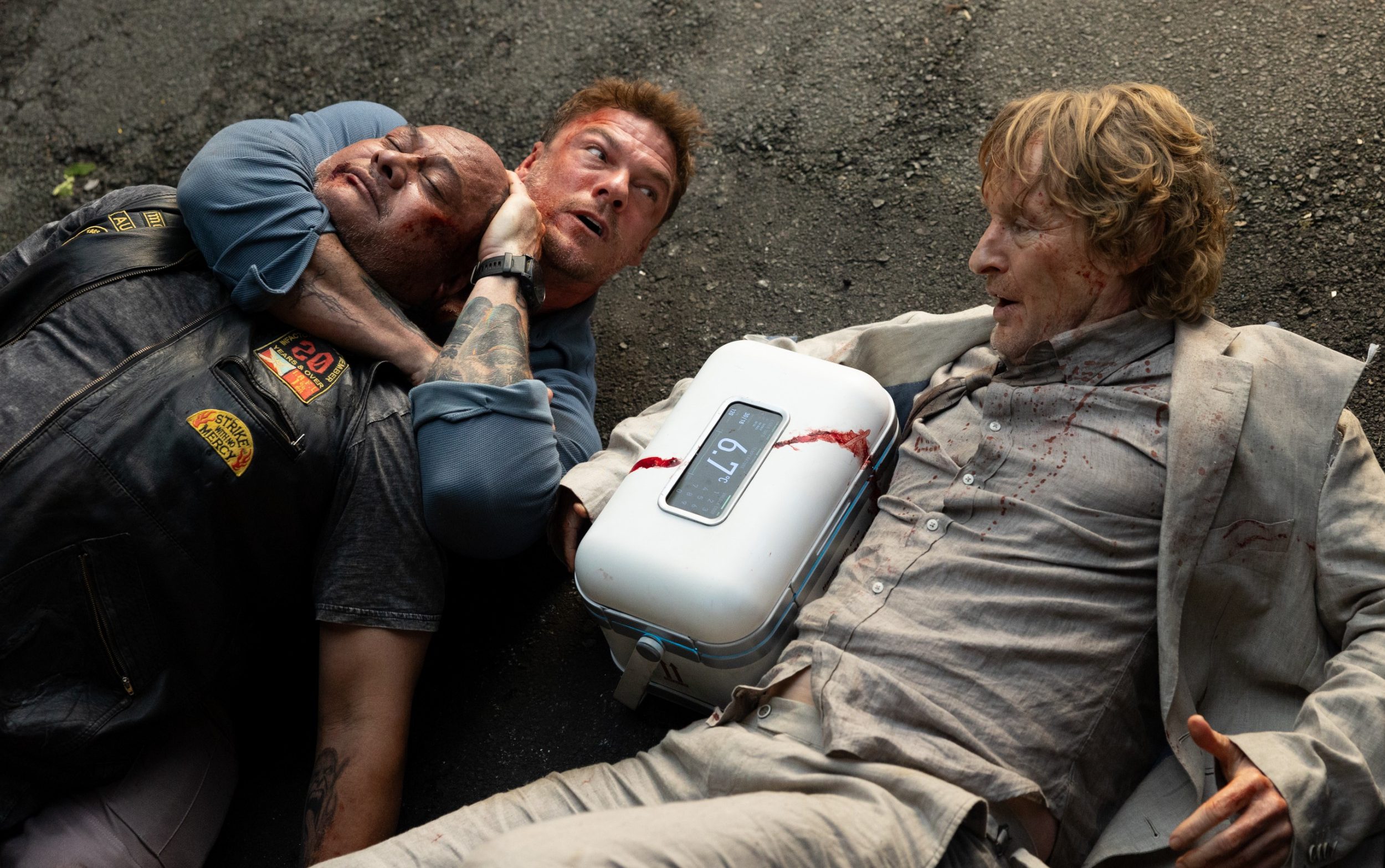 An odd blend of goof, gore and sentiment makes for a peculiar action comedy