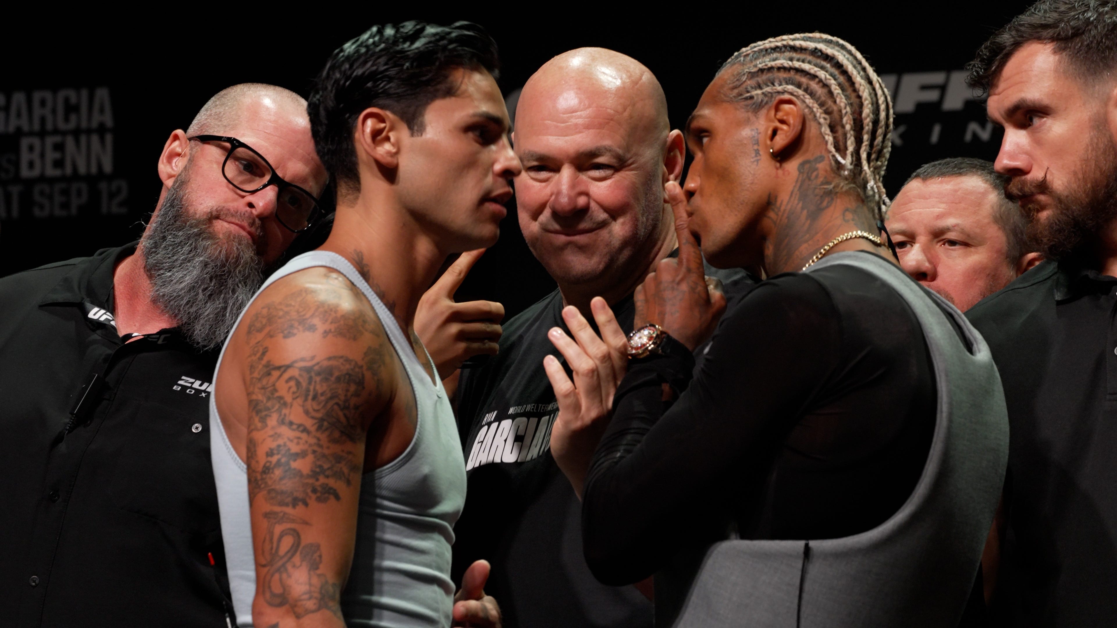 Video: Conor Benn hushes Ryan Garcia at final press conference faceoff