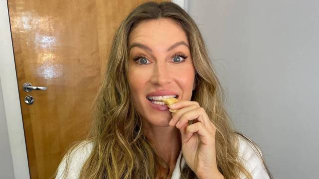 Gisele Bundchen’s Lingerie Peeks Through Sheer VS Lace Slip Micro Minidress