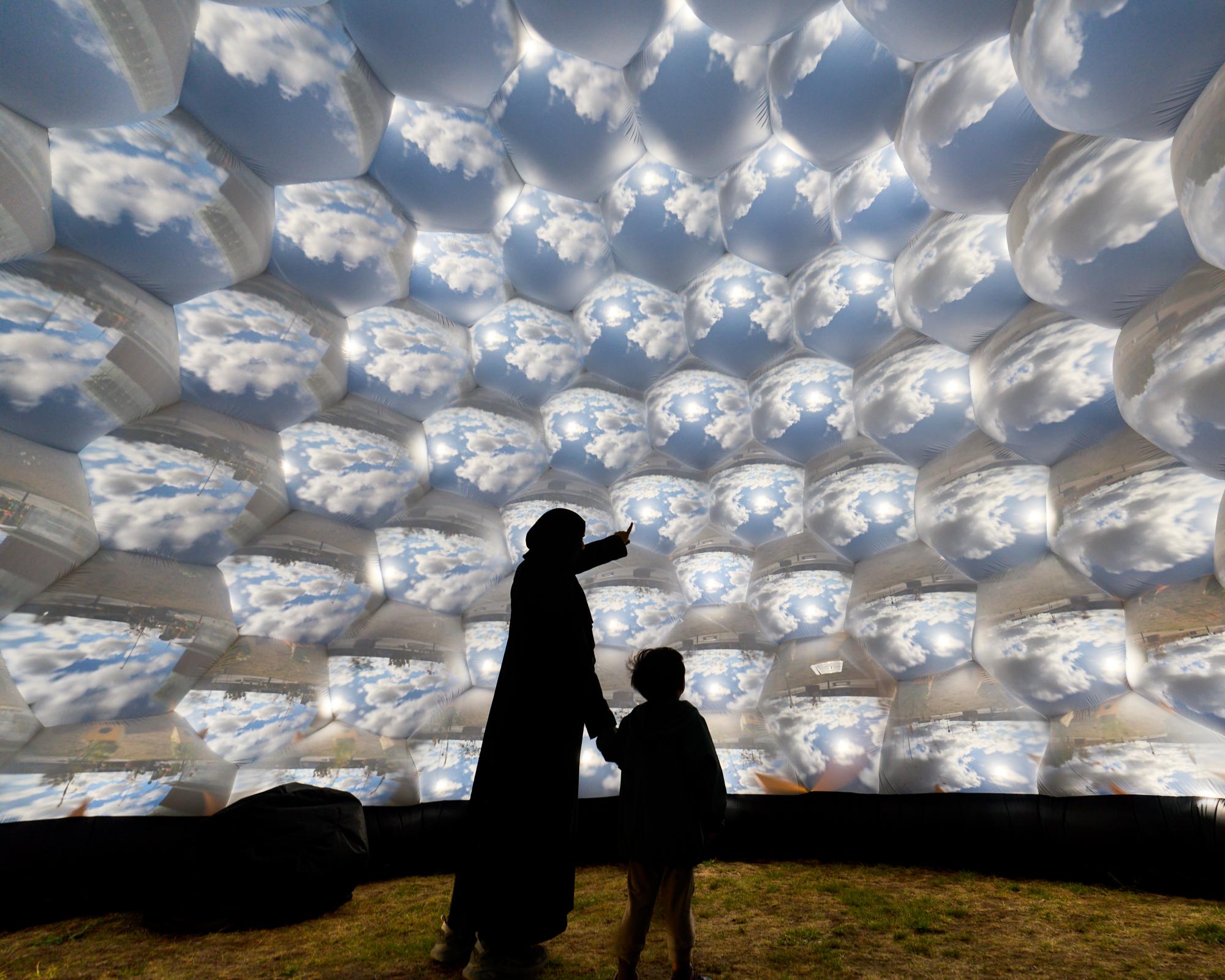 A bee's-eye view: art installation beside the Thames celebrates crucial pollinators