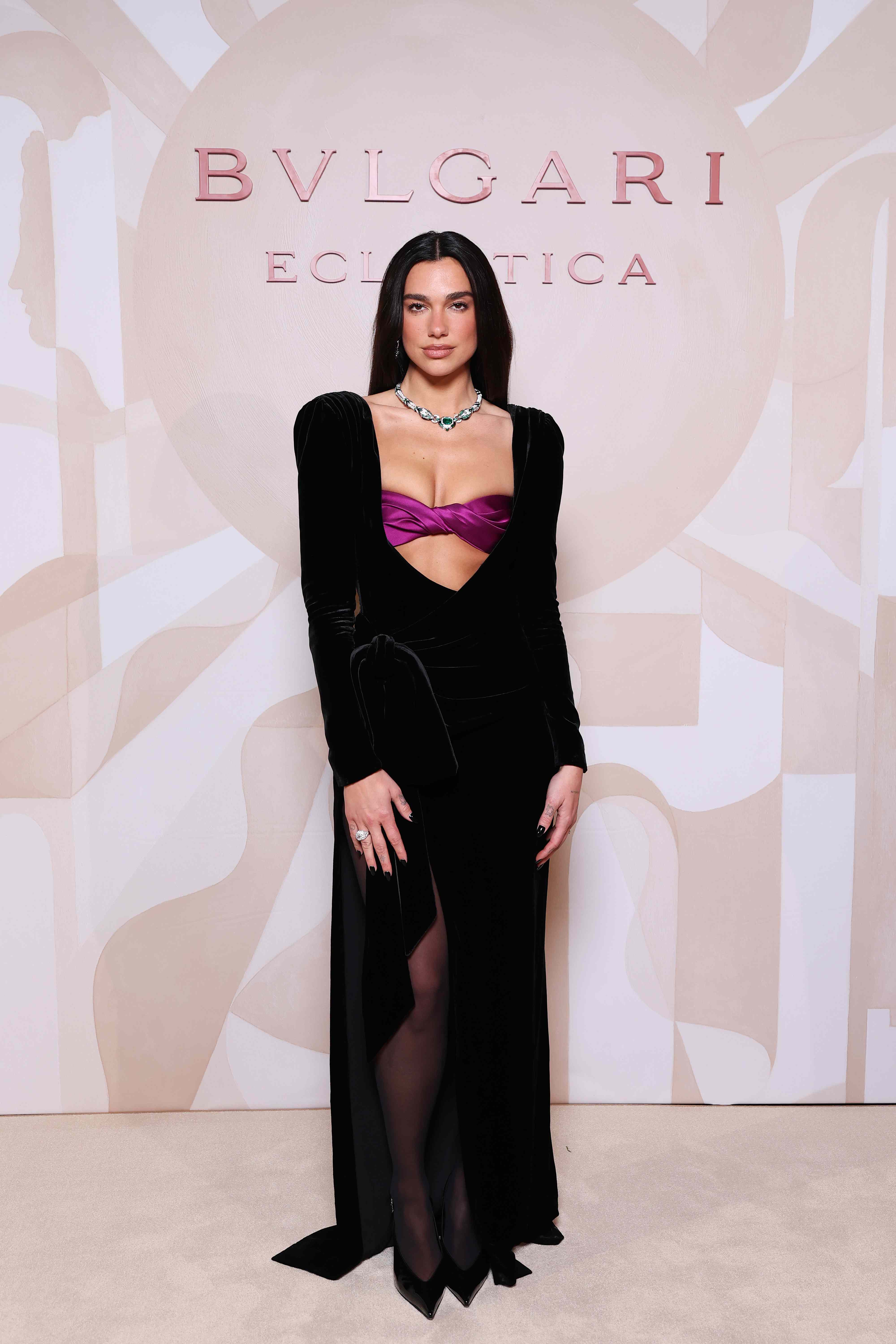 Dua Lipa Sparkles in a Crystal-Embellished Snakeskin Tank Top and $300,000 in Diamonds and Rubies at NYFW