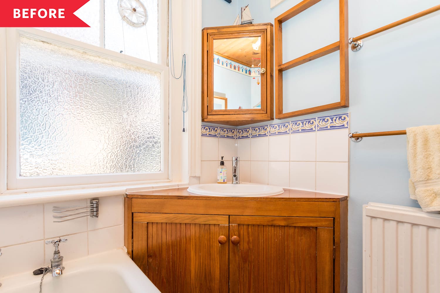 Leftover Paint Was the Secret to This $100 Bathroom Redo - AOL