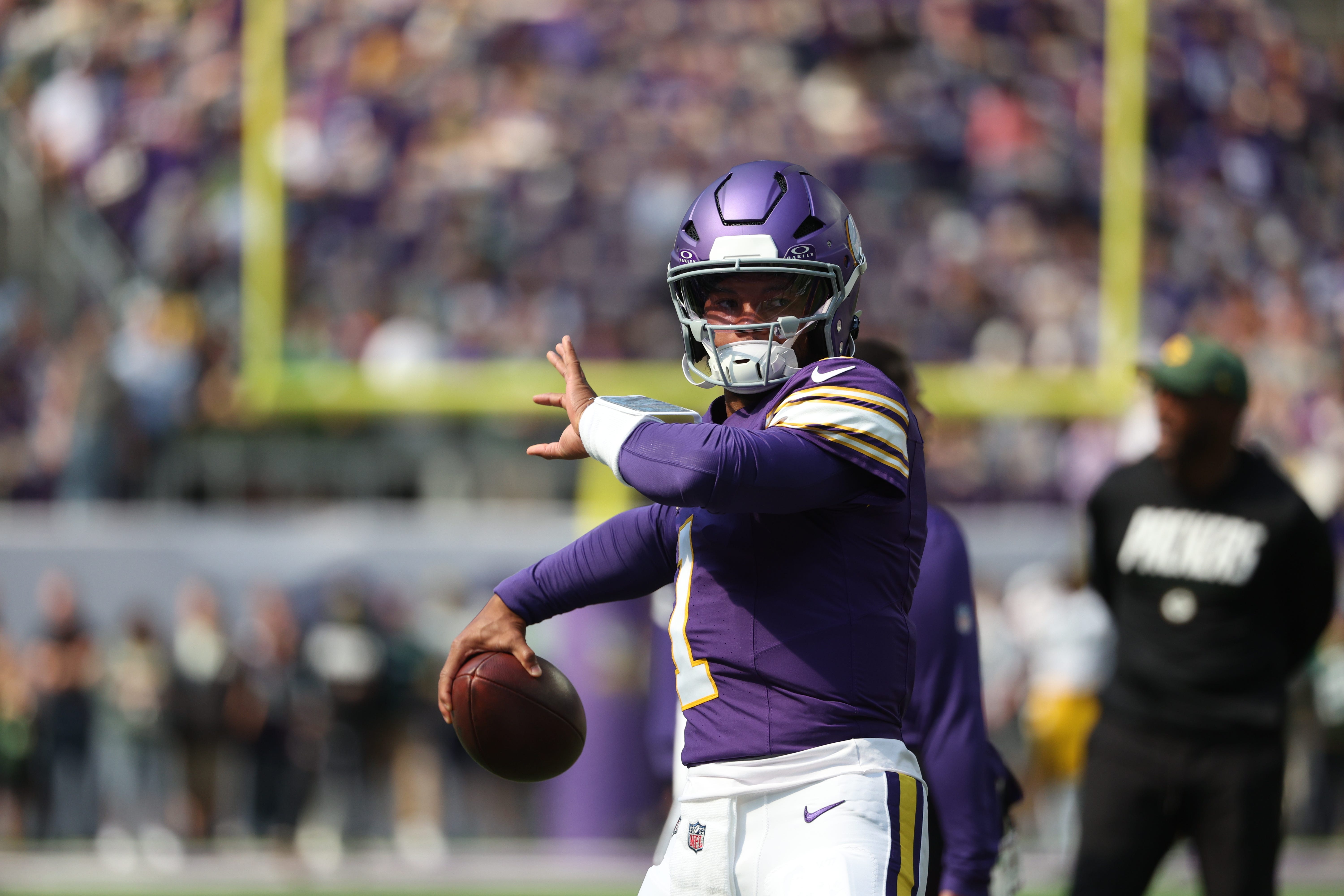 Kyler Murray's first pass as a Viking went about as poorly as it could have