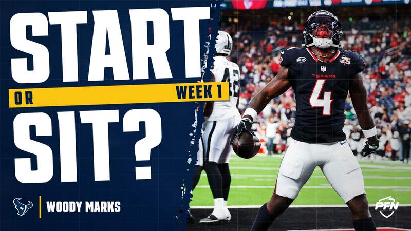 Woody Marks Fantasy Week 1 Start or Sit: Inactive If Monty Is Active
