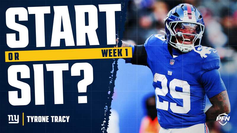 Tyrone Tracy Jr. Fantasy Week 1 Start or Sit: Not Even a Roster Hold