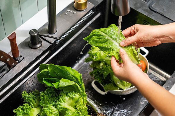 Lettuce will fresh and crisp for 1 month when wrapped in 1 common kitchen staple