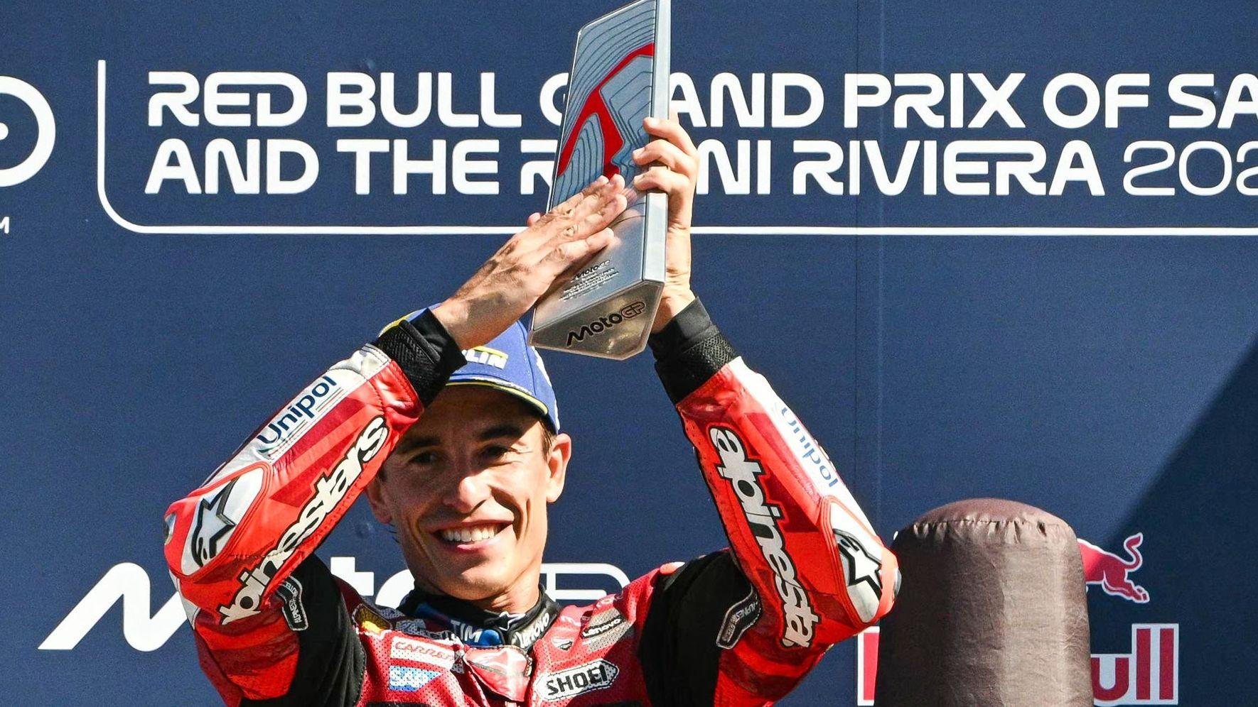 Marquez moves top with MotoGP win in San Marino