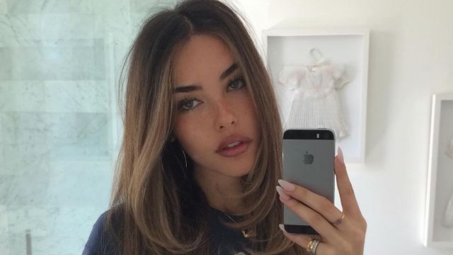 Madison Beer's Deeply Plunging Top Risks It All With Loosely Tied Strings