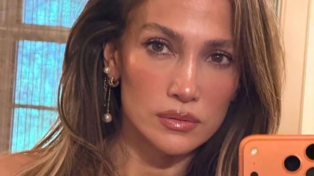 Jennifer Lopez Almost Bares It All in Open Top Plunging Down to Her Waist