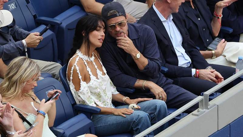New Photo - HOT PICS! Brad Pitt and Ines de Ramon Enjoy a Date at the US Open; Kaley Cuoco and More Stars Step Out for BAFTA’s Pre-Emmys Tea Party