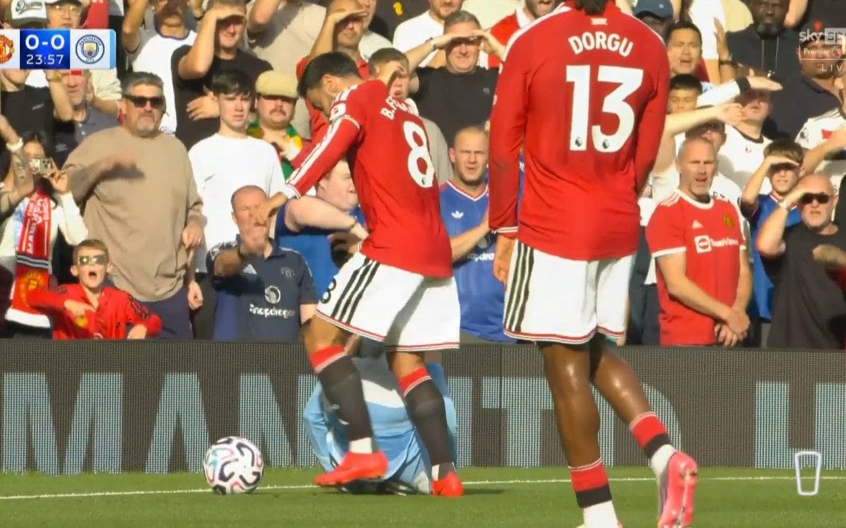 Red Rashes On Neck Foden red card for kicking Fernandes: What happened and who was at ...