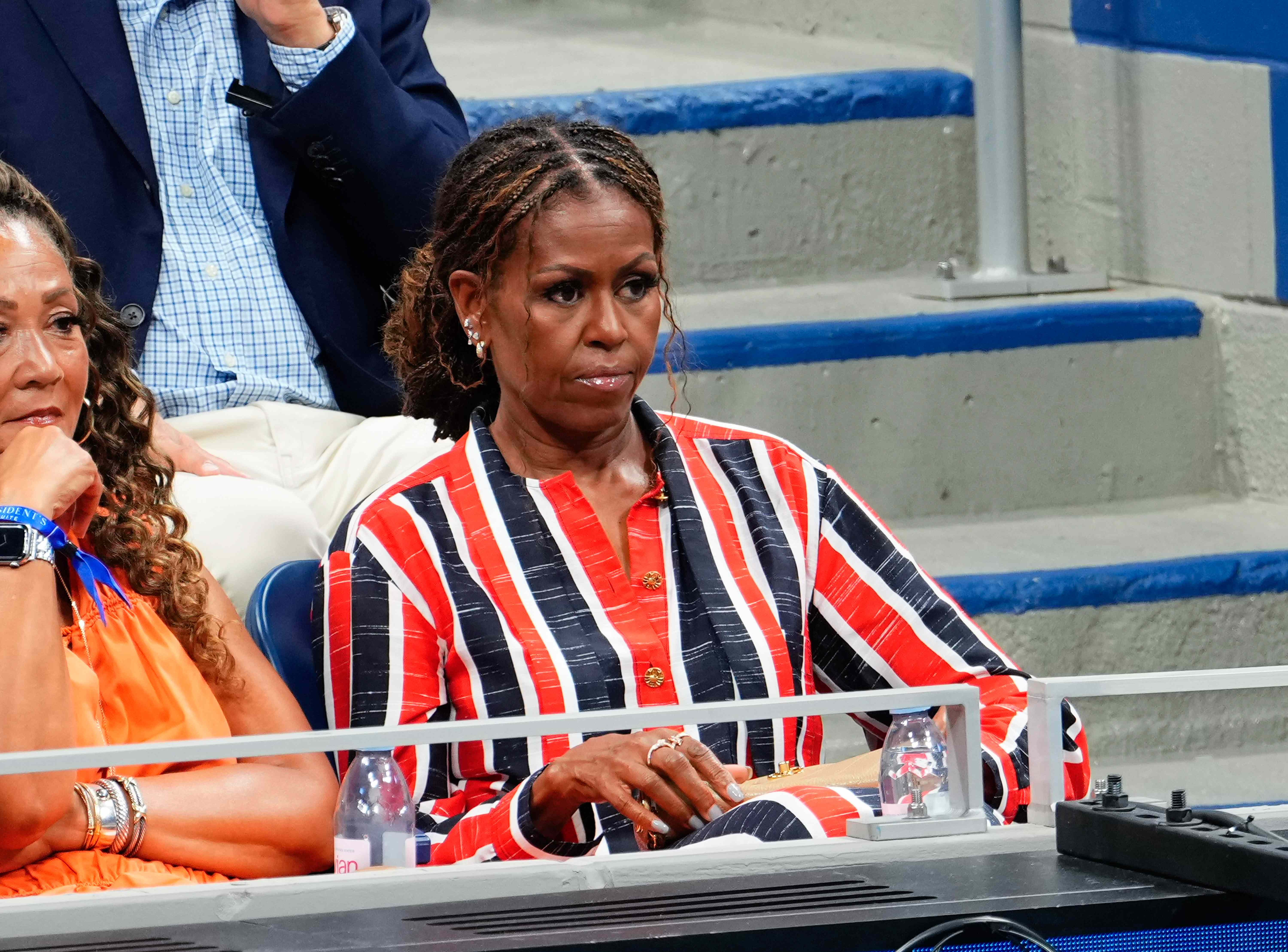 Michelle Obama Chooses a Bold Dress With a Divisive Silhouette for Celine Dion Comeback Show