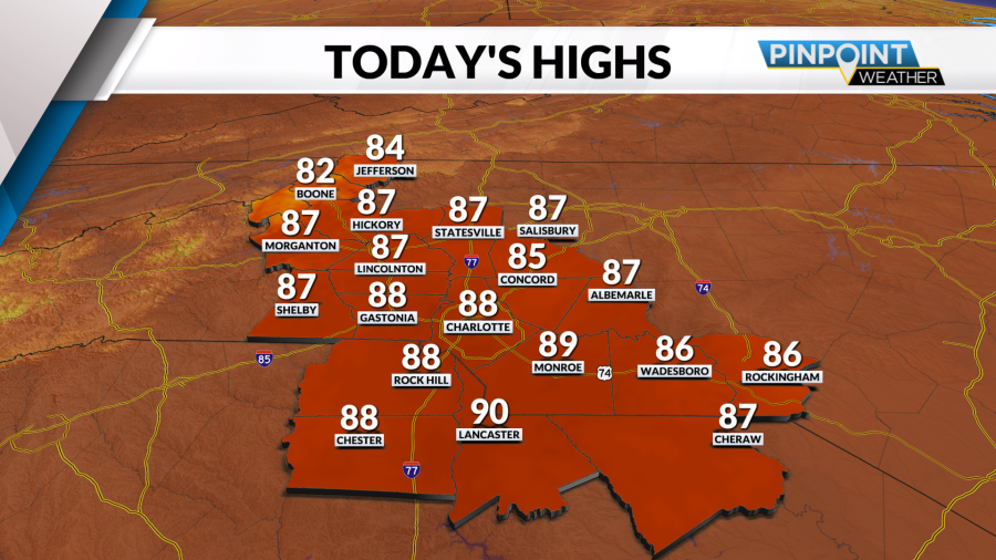 Break from the heat continues Wednesday before possible weekend storms