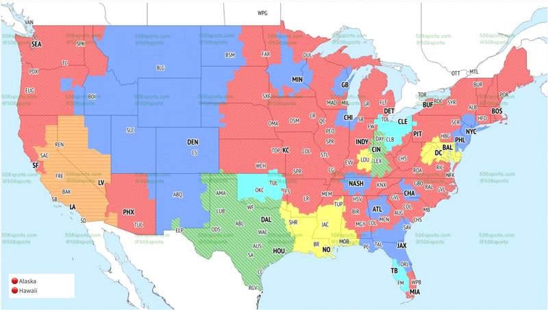 NFL Coverage Map Week 2: TV Broadcast Schedule and Announcers for FOX ...