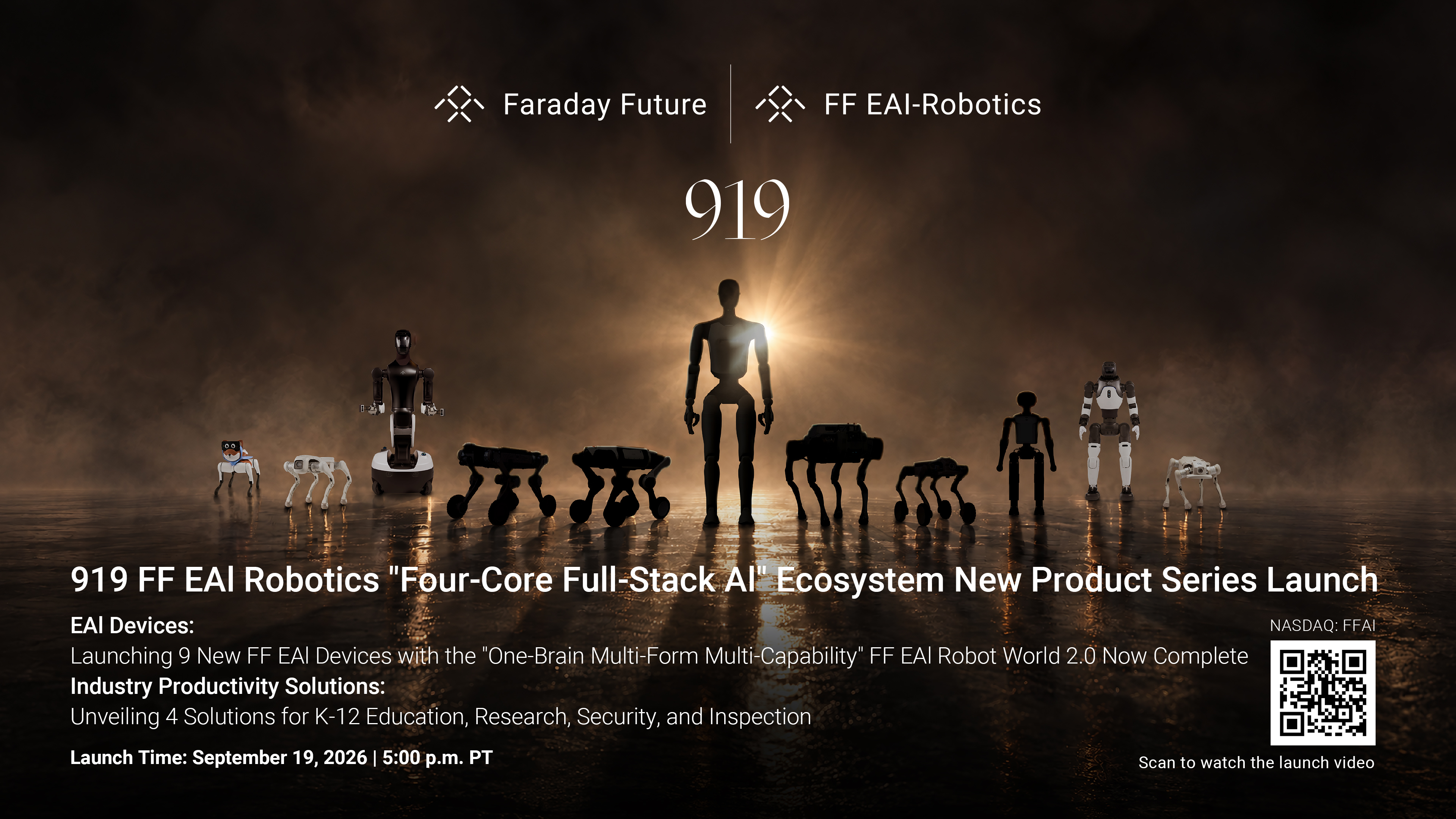 Faraday Future to Unveil Nine New AI Robots and Four Industry Solutions at Sept 19 Launch Event - News Directory 3