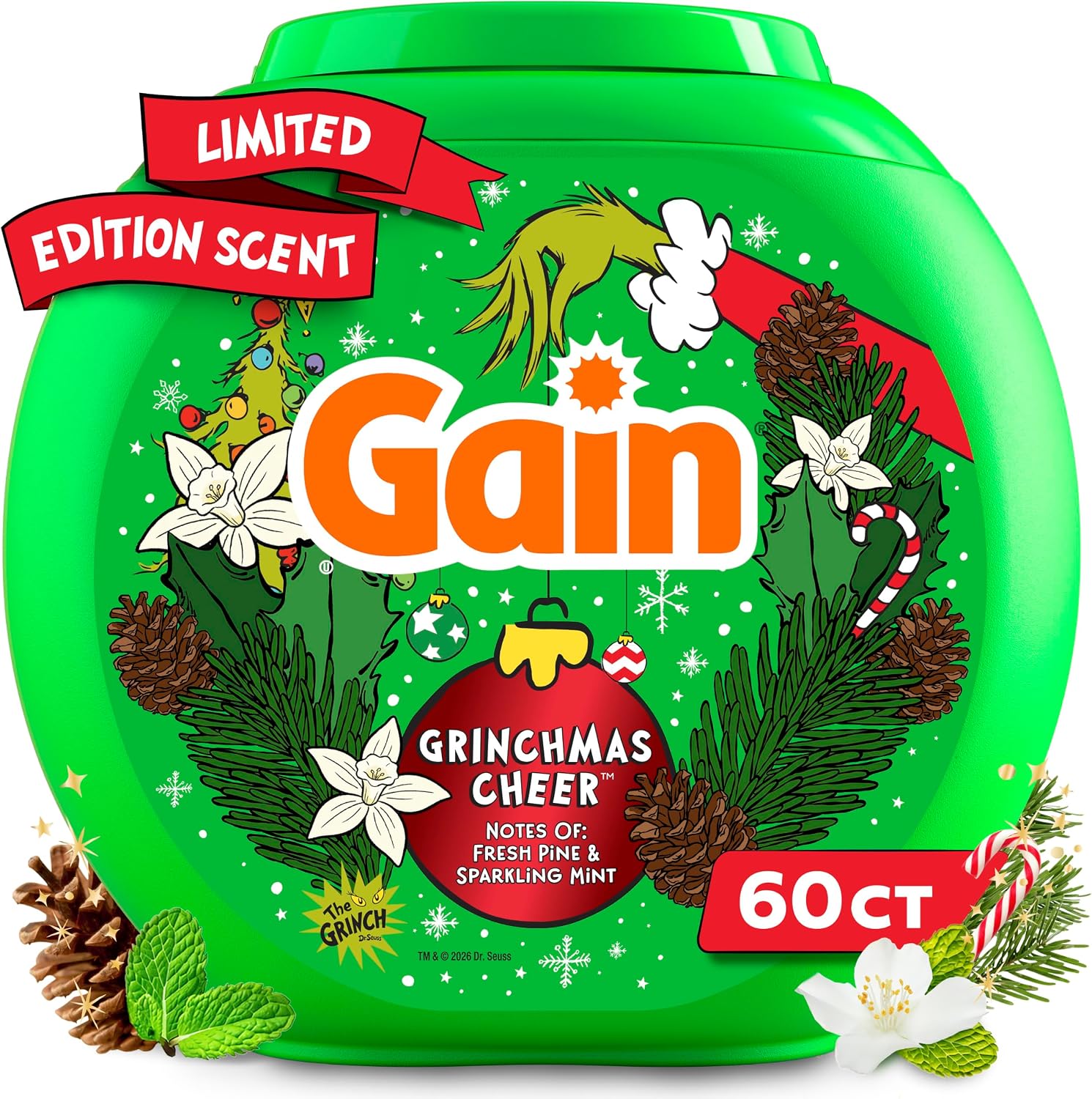 Gain debuts Grinch products. Heart full of unwashed socks not included