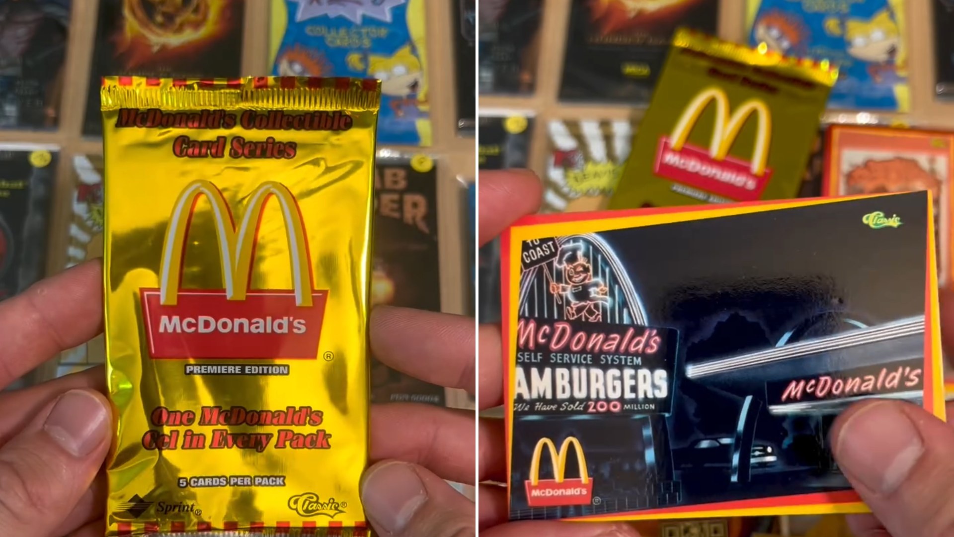 Collector Rips Open a Sealed 1996 McDonald's Trading Card Booster