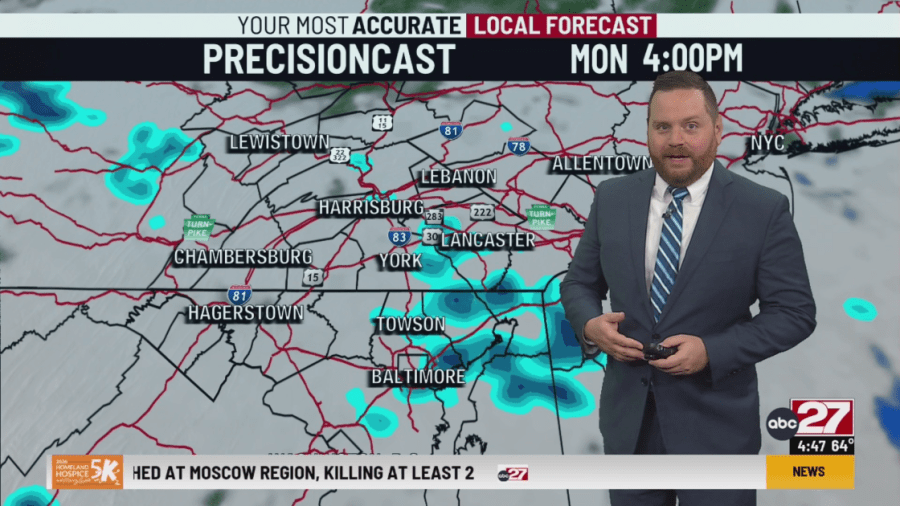 Cloudy, damp weather to start this week