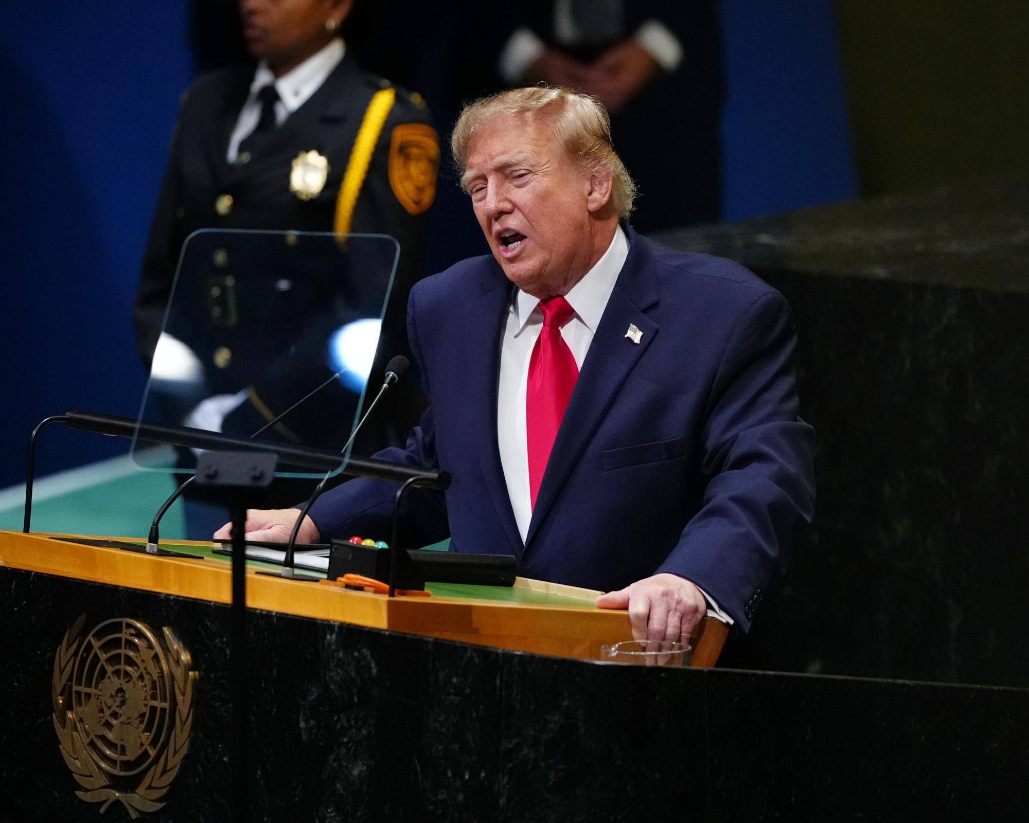 Photo: aol.co.uk Donald Trump scolds CNN anchor for covering him at the UN